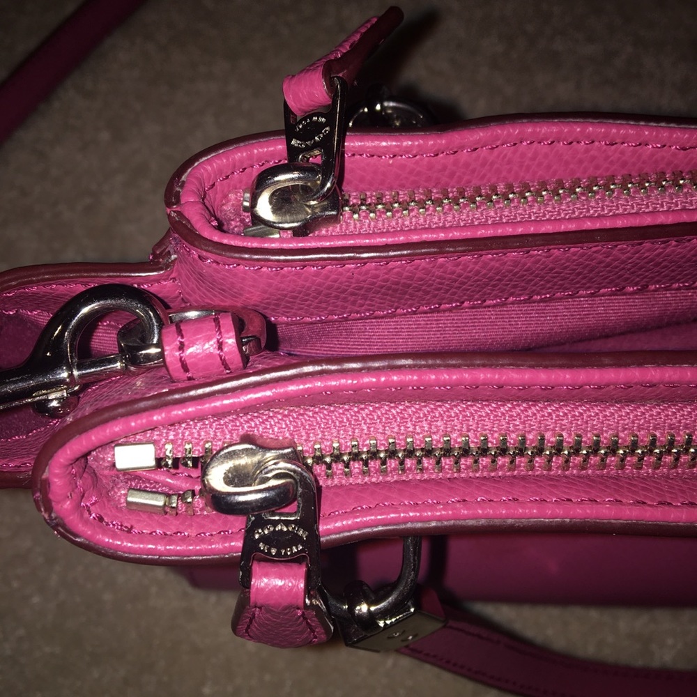 Coach Pink Crossbody Handle Leather Bag - Picture 5 of 6